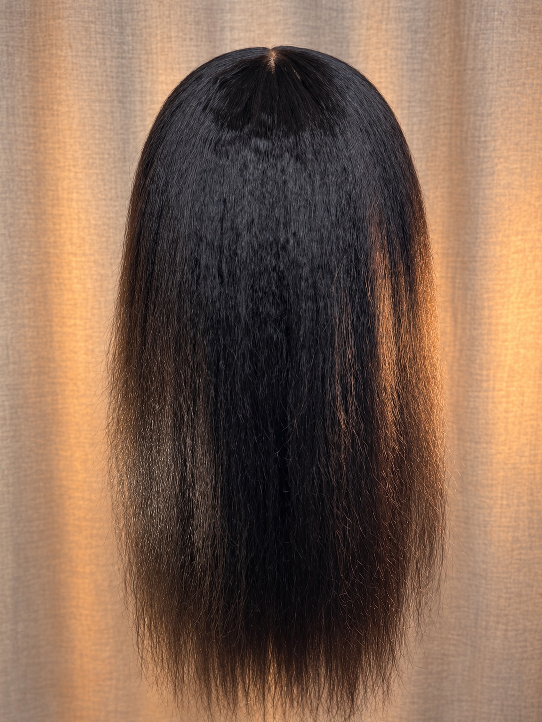 Kinky Straight Wig — 4C Hairline